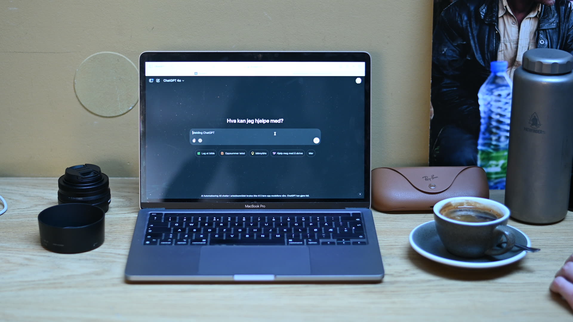 AI chatbot interface on PC